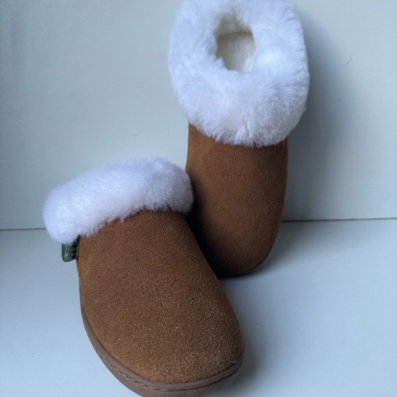 Cloud Nine Women's Sunrise Clog Slippers Brown White Sheepskin Slippers Size:5 - Picture 1 of 16